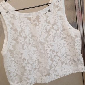 Lacy Sheer Crop Top